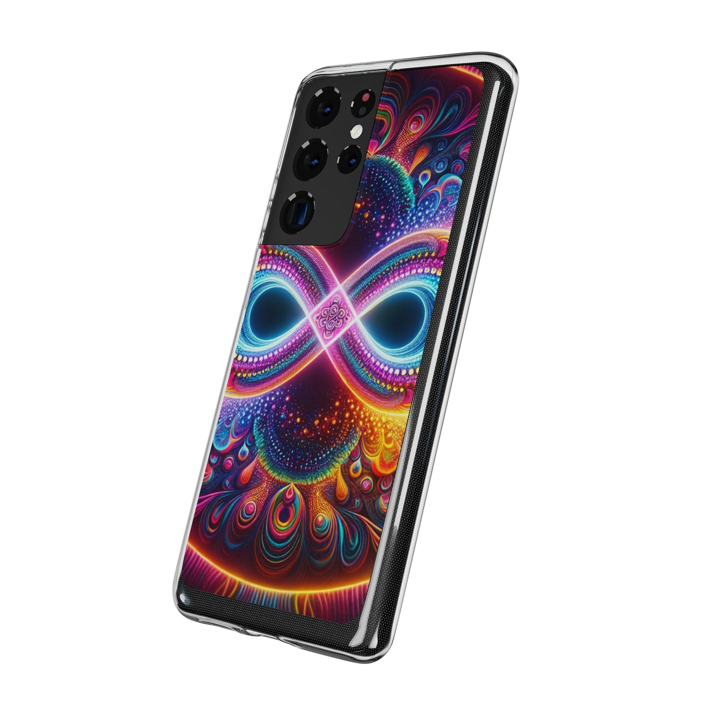 "Neon Psychedelic Infinity" Infinity Patterns Art Polycarbonate Phone Case