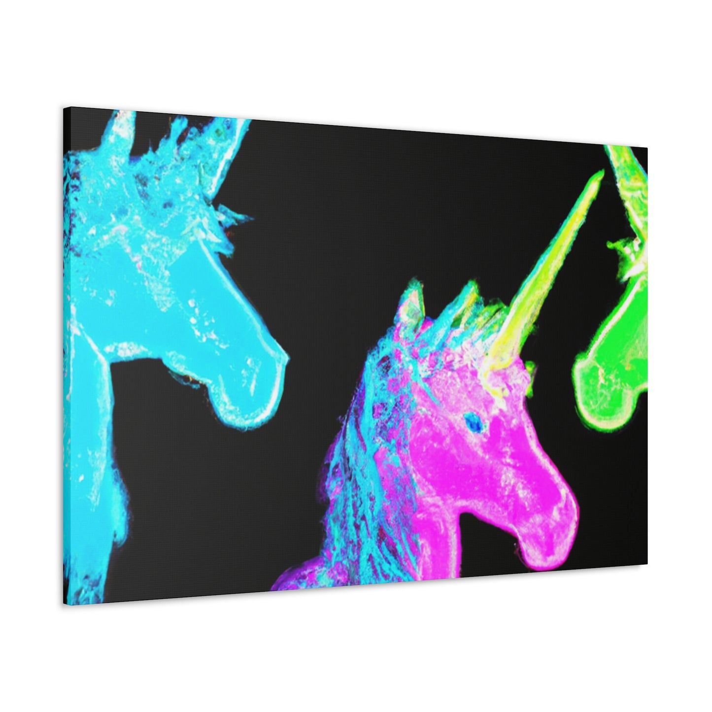 Neon Unicorn Blizzard NEON Unicorns Art Canvas