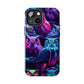 "Vivid Neon Nocturnal Symphony" NEON Owls Tough Phone Case