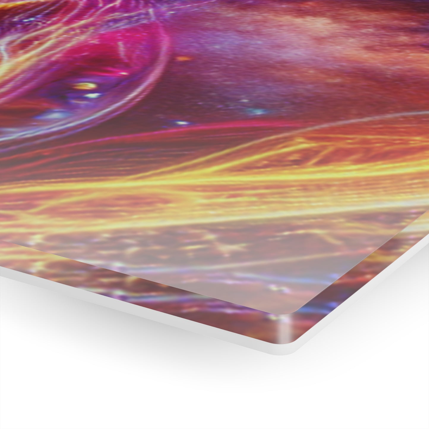 Infinite Glitter Galaxy. Trippy infity Pattern 1/4" Glossy Acrylic Art