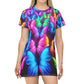 "Butterfly Technicolor Dreamscape" Neon Butterflies Womans T Shirt Dress