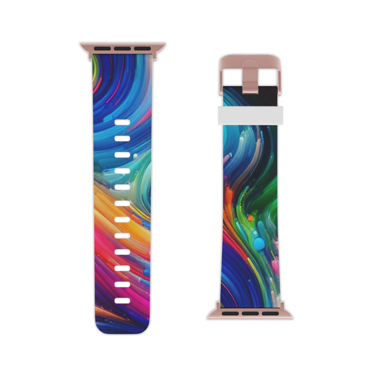 Neon Data Vortex - Trippy Infinity Patterns Iwatch Band