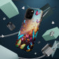 "Neon Butterfly Blooms" Neon Butterflies Premium Art Magsafe Magnet Tough IPhone 13 14 15 Pro Plus Max and Mini in Matte and Glossy Phone cases