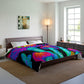 "Neon Luminescence" Butterflies & Mushrooms Comforter Blanket