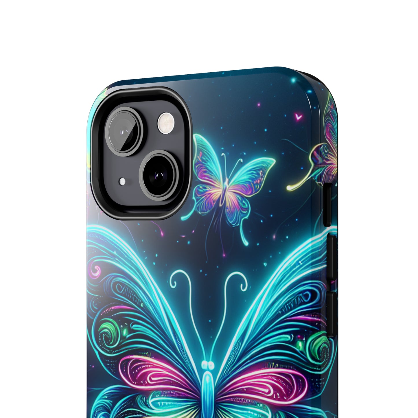 "Neon Butterfly Glo-Rama" NEON Butterflies Tough Phone Case Iphone 6 7 8 9 10 11 12 13 14 SE X XR XS Pro Max Mini Plus