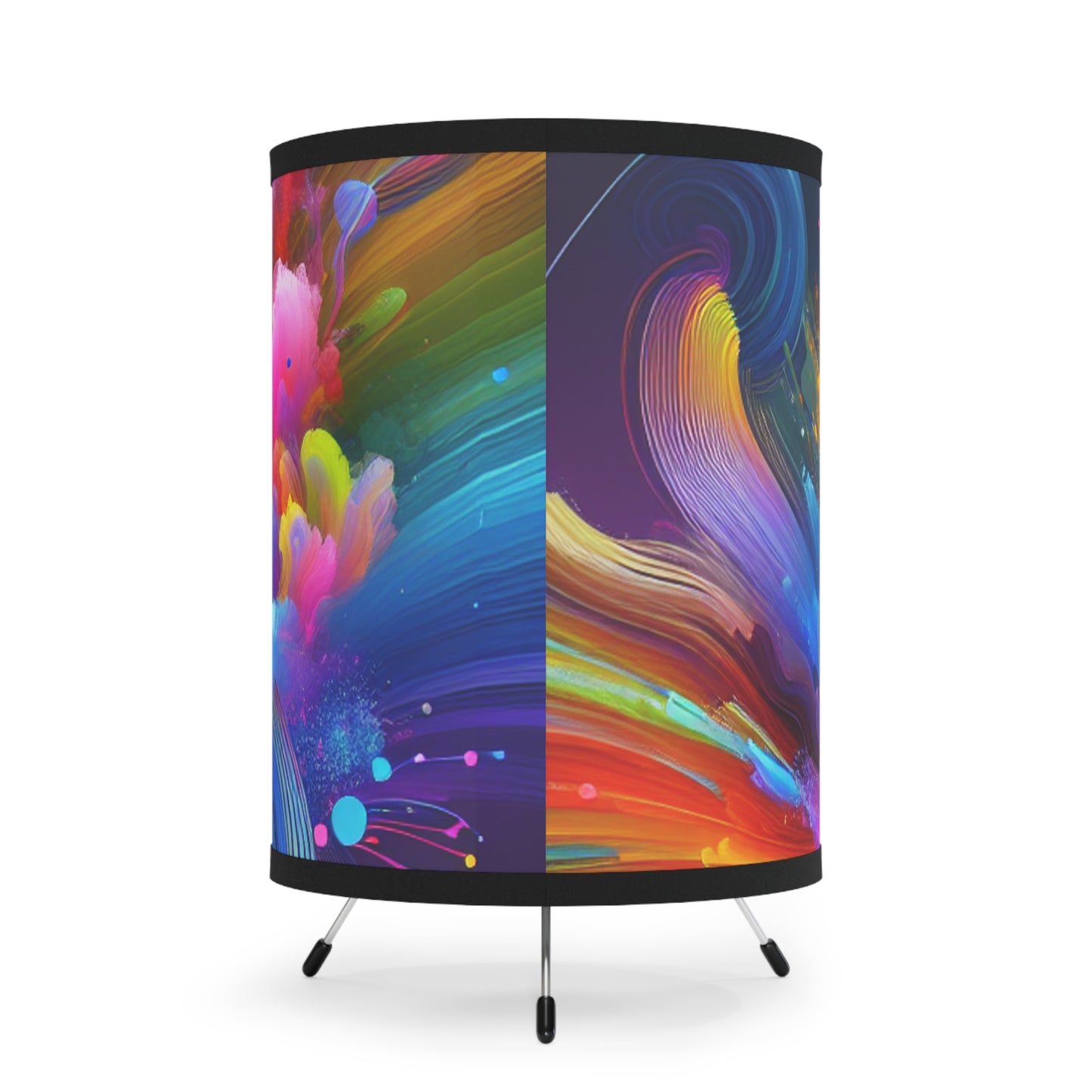 Hans van der Meer - Trippy Infity Patterns Art Tripod Lamp