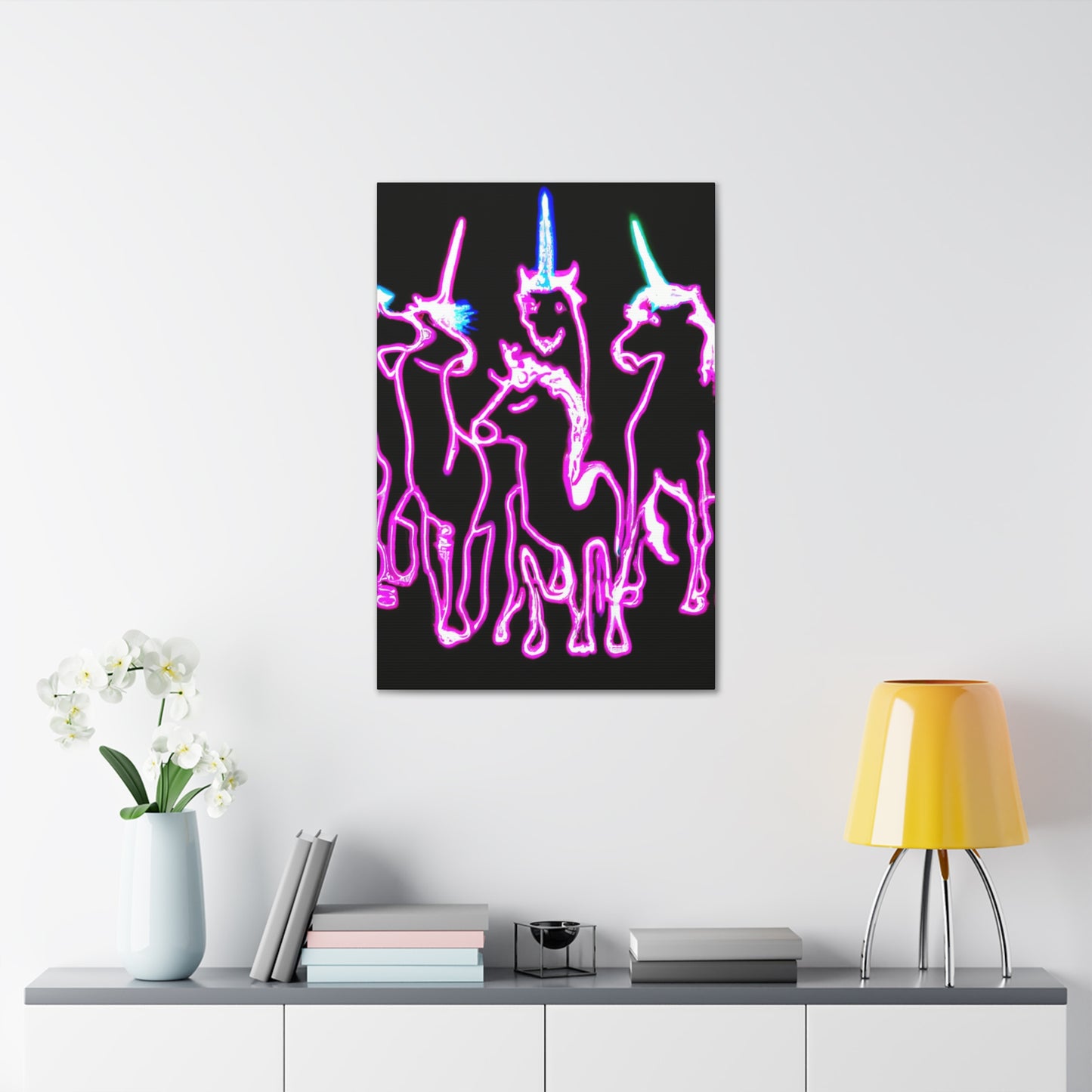 NeoNirvana. NEON Unicorns Art Canvas