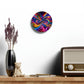 "Neon Infinity Mayhem" Infinity Patterns Art Acrylic Clock