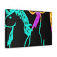 "Neon Splendour of Unicorns" NEON Unicorns Art Canvas