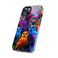 "Electric Vivid Night Owls" NEON Owls Tough Phone Case