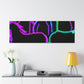 Vibrant Neon Unicornscape. NEON Unicorns Art Canvas