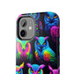 "Nocturnal Neon Glow" NEON Owls Tough Phone Case