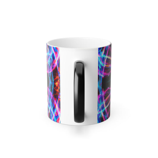 1. Cosmic Chroma Fusion 
2. Vivid Neon Reflection 
3. Celestial Synergy Swirl 
4. Psychedelic Vortex Symphony 
5. Hyper Visual Chromatic Maze 
6. Glowing Trippy Infinity Patterns  11oz Color Morphing Mug