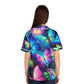 "Butterfly Glitz" Neon Butterflies Womans Jersey