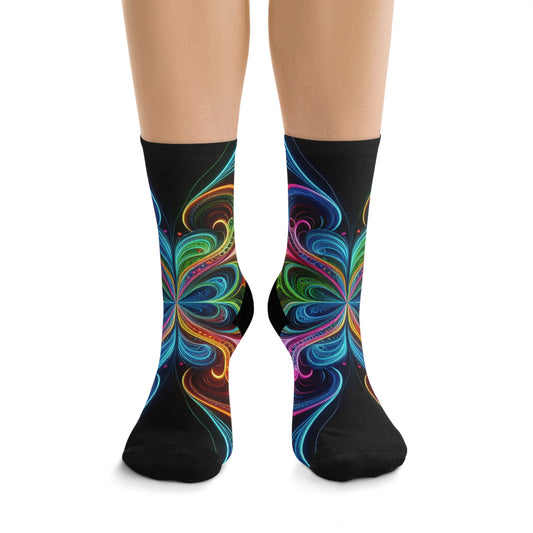 TDB Neon Infinitely Vibrant Trippy Recycled Poly Socks