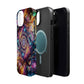 Cosmic Chromatic Mirage. Neon Trippy Infinity Patterns Premium Art Magsafe Magnet Tough IPhone 13 14 15 Pro Plus Max and Mini in Matte and Glossy Phone cases