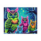 Vibrant Neon Owls - Neon Owls Puzzle 30, 110, 252, and 1000 Pieces