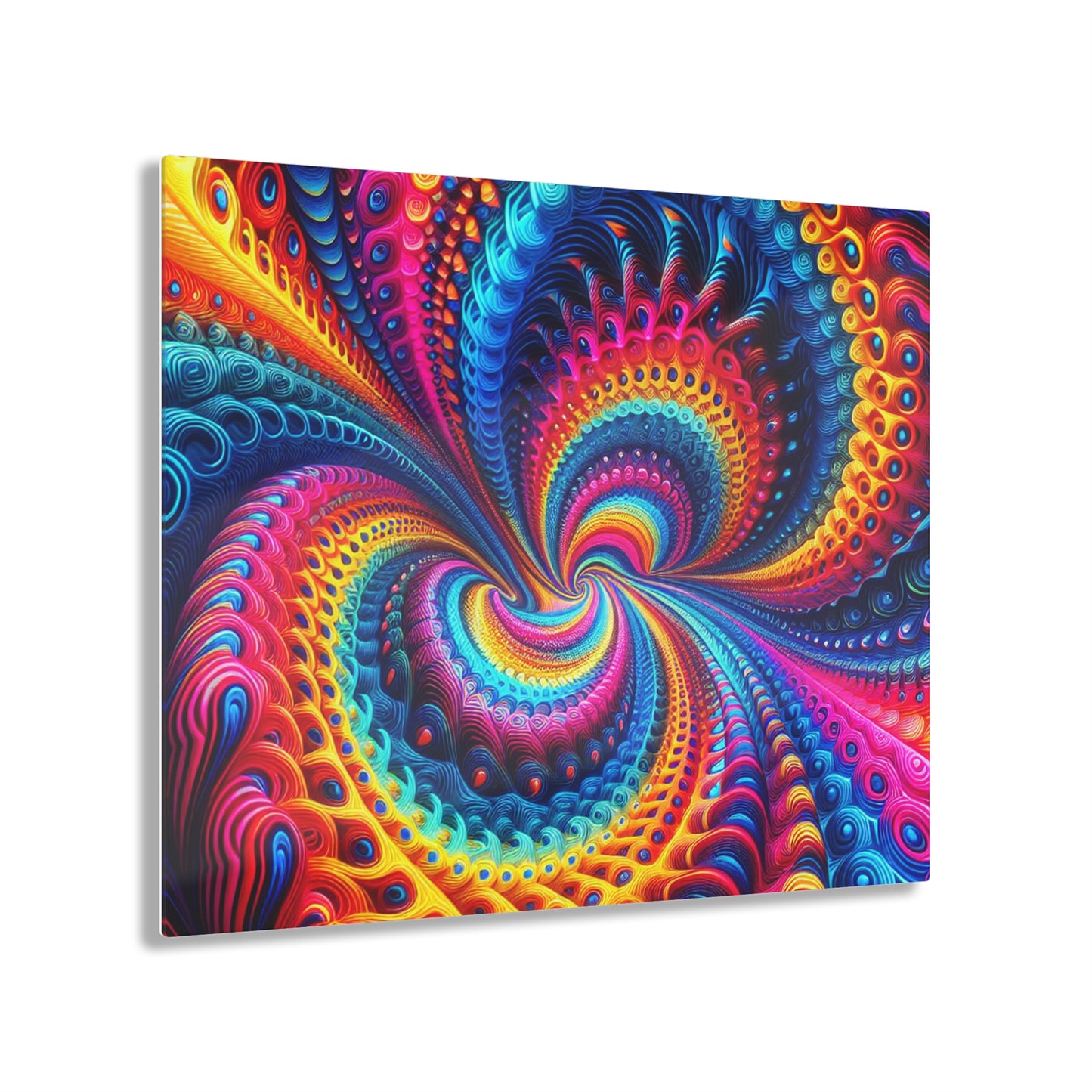 Aurora Fluxion. Trippy infity Pattern 1/4" Glossy Acrylic Art