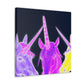 Neon Unicorn Dreamscape NEON Unicorns Art Canvas