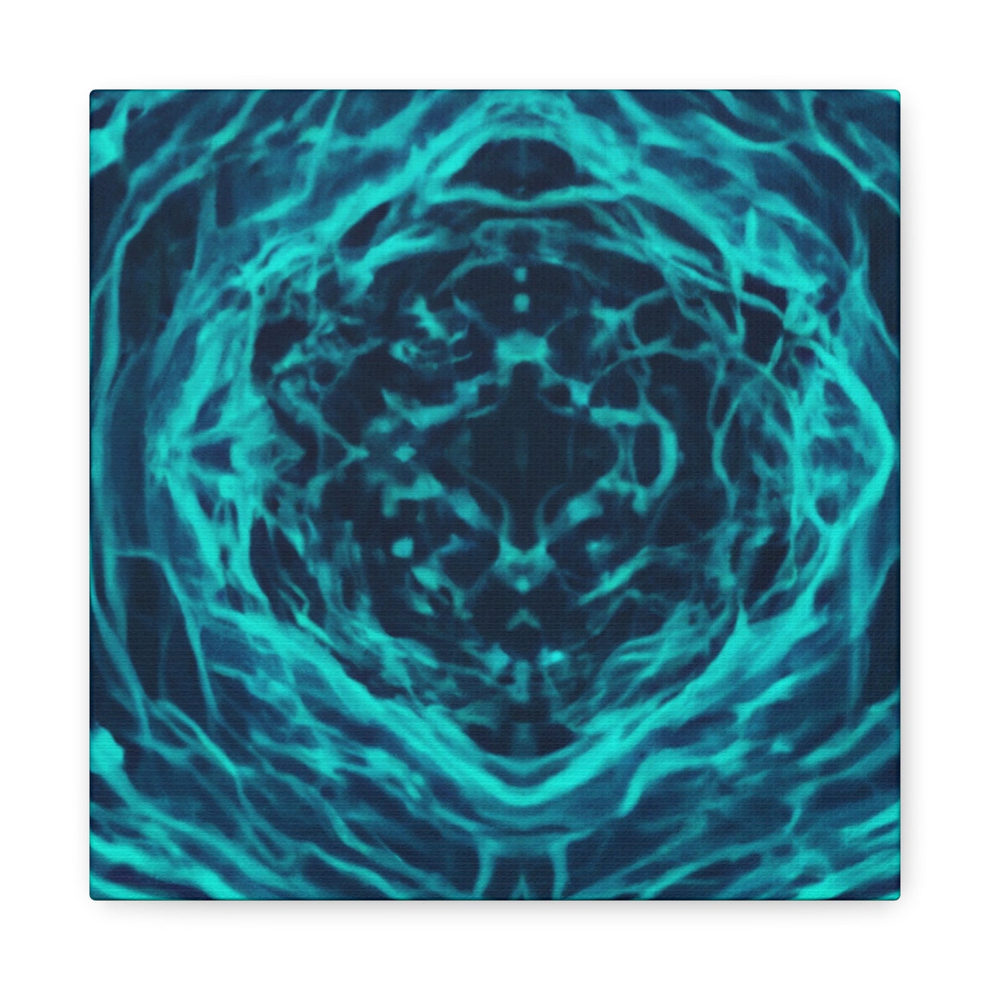 Neon Infinity Fractals. Trippy Infinity Patterns Art Canvas