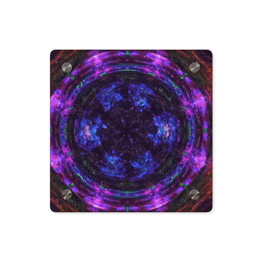 Cosmic Glo-Wave Haze. Trippy Infinity Patterns Acrylic Art Panel