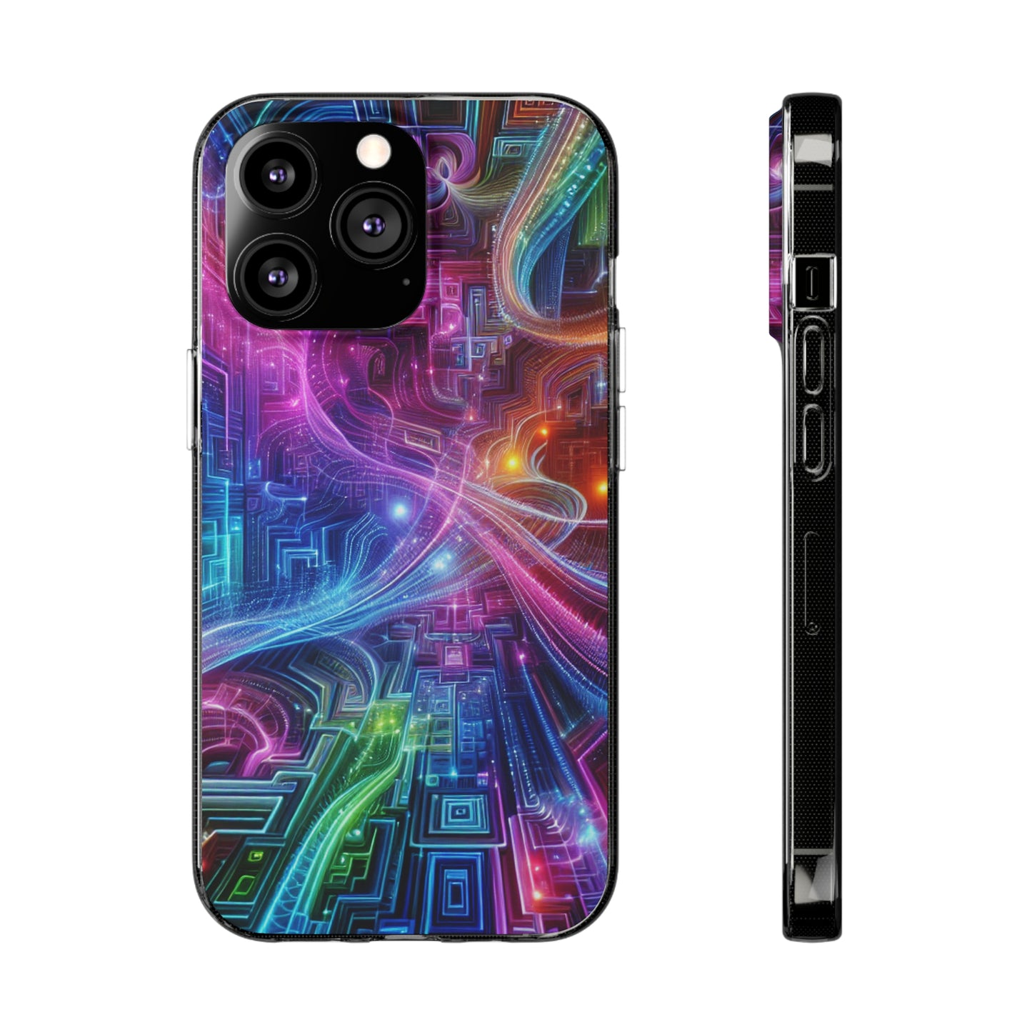 "Infinite Bright Vibes" Infinity Patterns Art Polycarbonate Phone Case