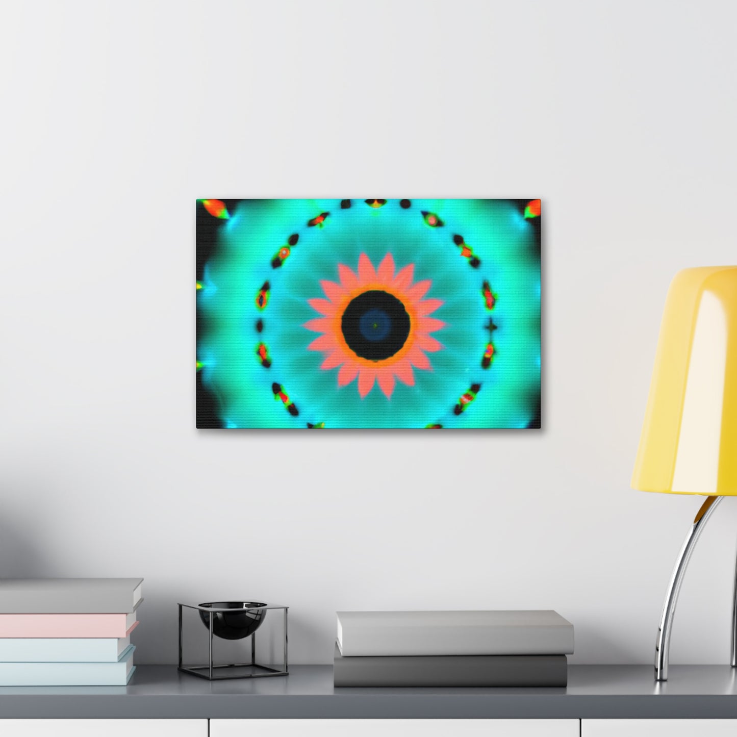 Cosmic Chroma Maze. Trippy Infinity Patterns Art Canvas