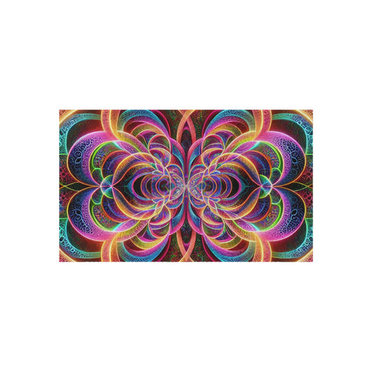 Neon Infinity Splatter-scape. Infinity Patterns Outdoor Rug