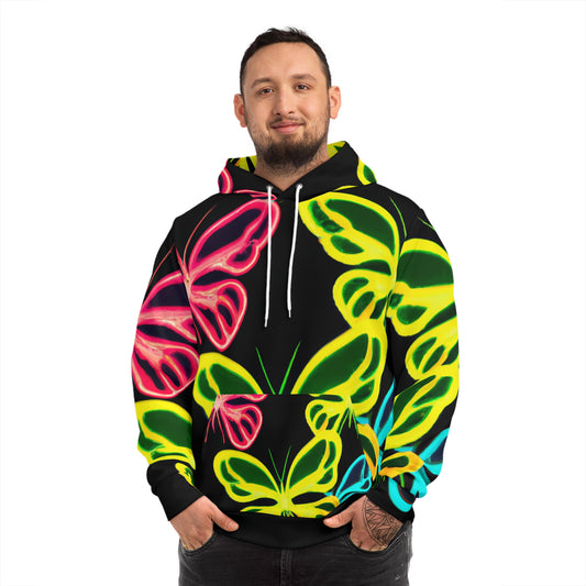 "Aurora of the Neon Butterflies" - Butterflies AOP Hoodie