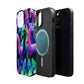 Neon Magic Skies - Unicorn Gang. Neon Unicorns Premium Art Magsafe Magnet Tough IPhone 13 14 15 Pro Plus Max and Mini in Matte and Glossy Phone cases