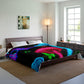 "Vibrant Nectar Dreamscape" Butterflies & Mushrooms Comforter Blanket