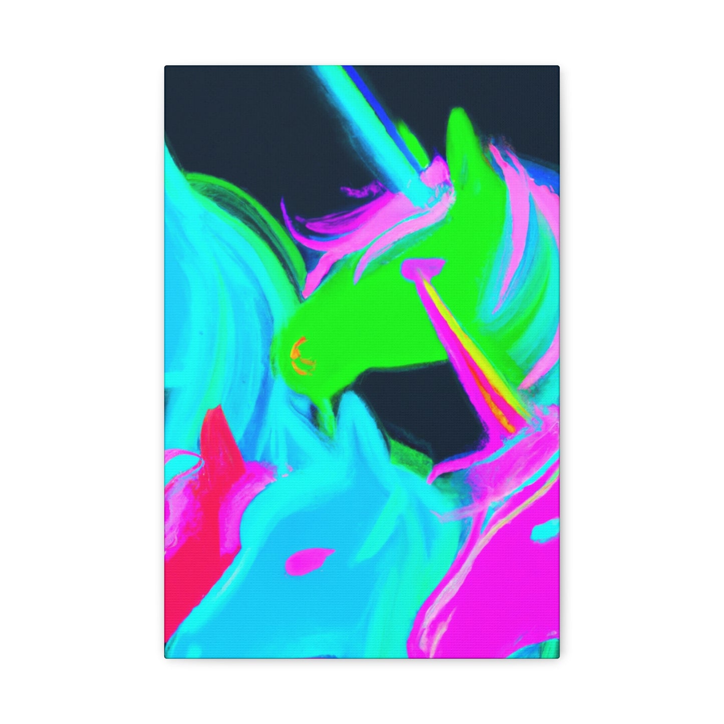 Neon Magical Joyride NEON Unicorns Art Canvas