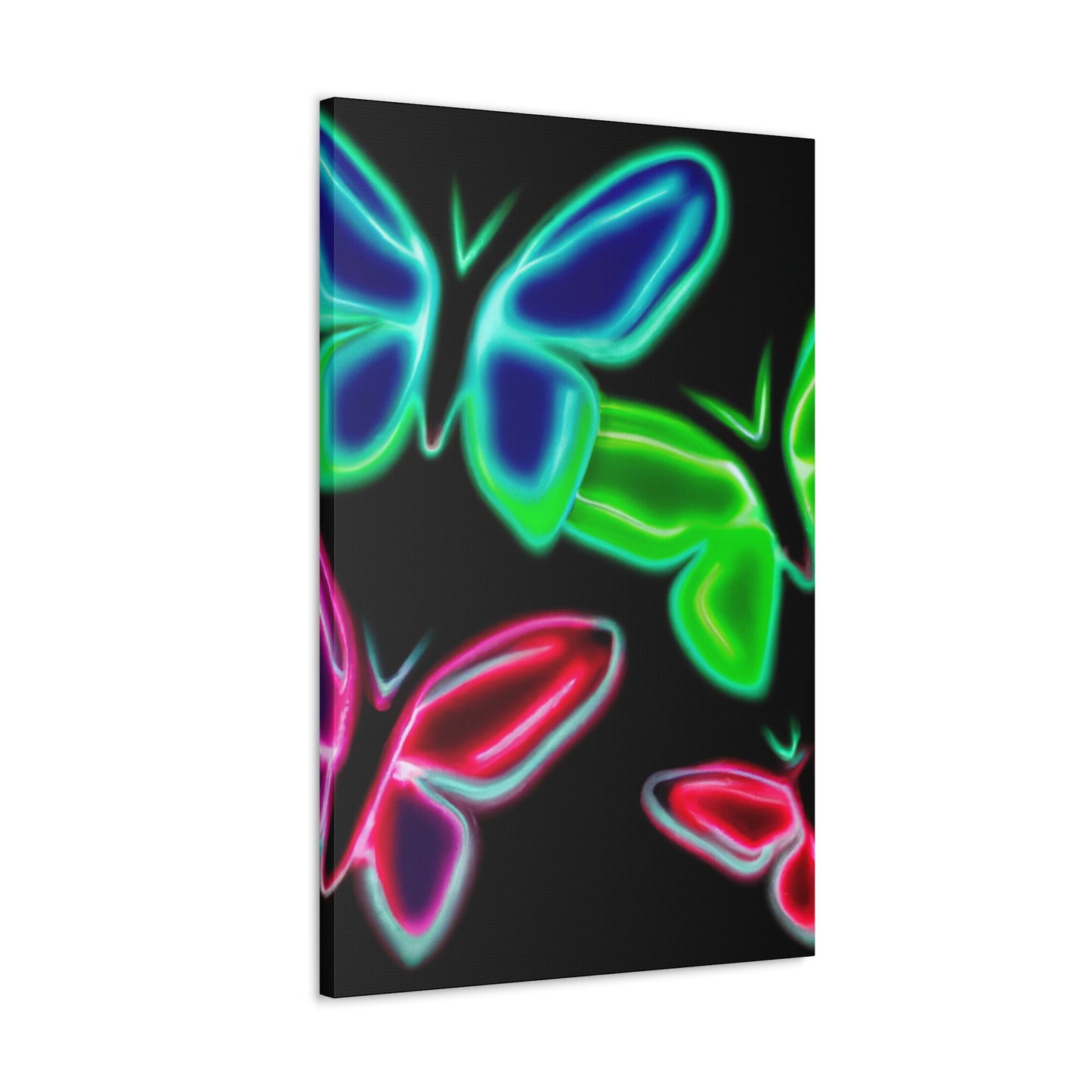 Neon Butterflies Cascade. Neon Butterflies  Art Canvas