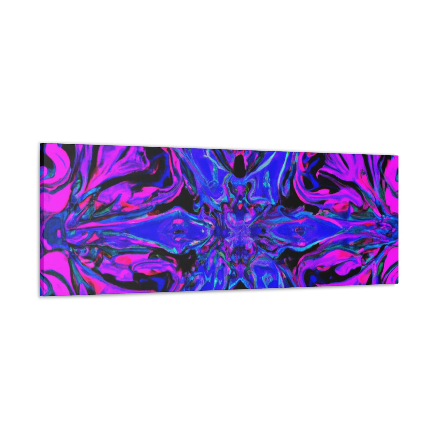 Vivid Trancendent Neon Dimensions. Trippy Infinity Patterns Art Canvas