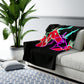 "Neon Dreamscape" - NEON Unicorns Art Sherpa Blanket