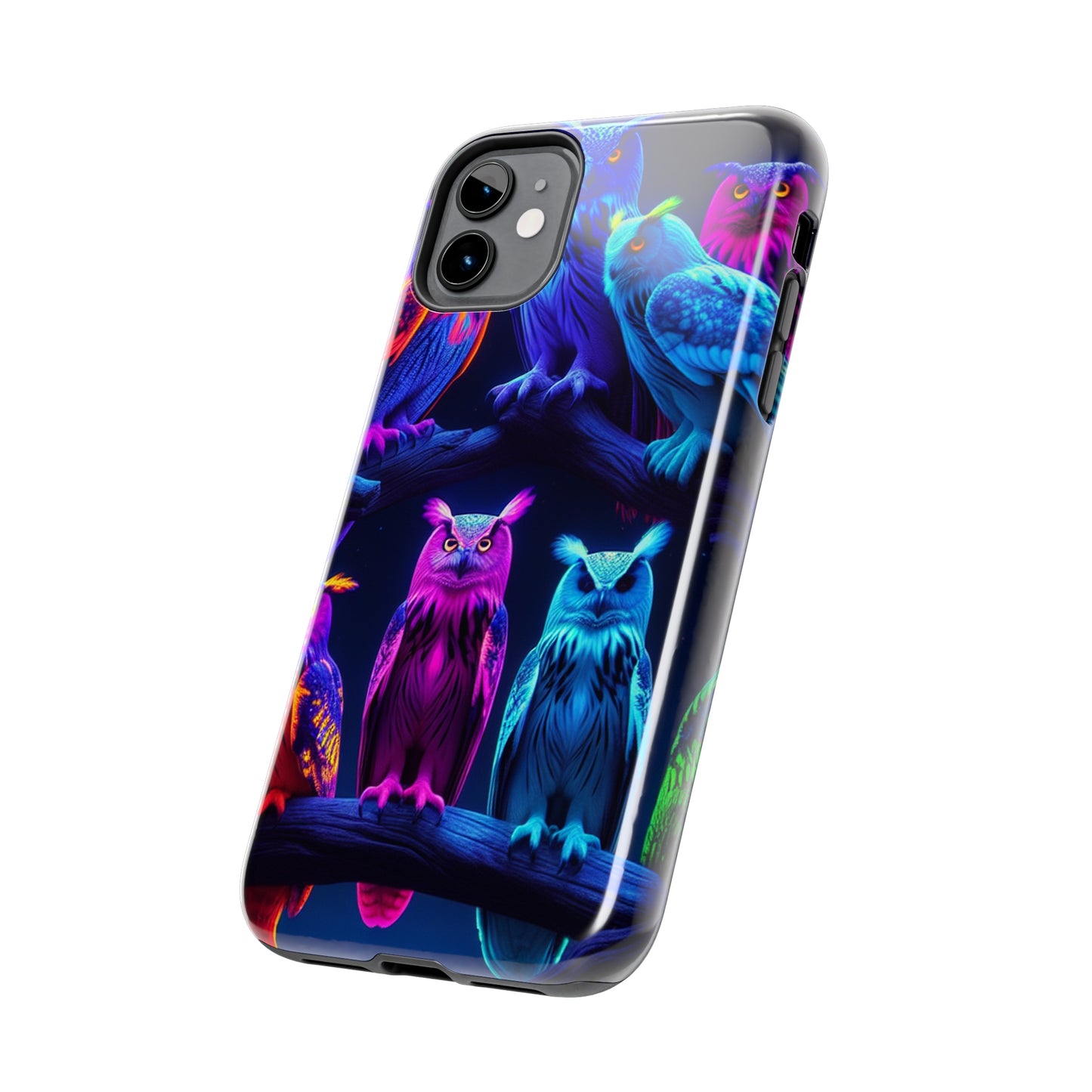 "Mystic Rally of the Neon Owls" NEON Owls Tough Phone Case