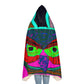 "Vibrant Neon Owls" - NEON Owls Art Hooded Snuggle Blanket