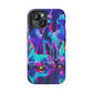 'Neon Dreamscape of Uni-Colors' Neon Unicorns Premium Art Magsafe Magnet Tough IPhone 13 14 15 Pro Plus Max and Mini in Matte and Glossy Phone cases