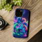Neon Spectacle of Unicorns Neon Unicorns Premium Art Magsafe Magnet Tough IPhone 13 14 15 Pro Plus Max and Mini in Matte and Glossy Phone cases