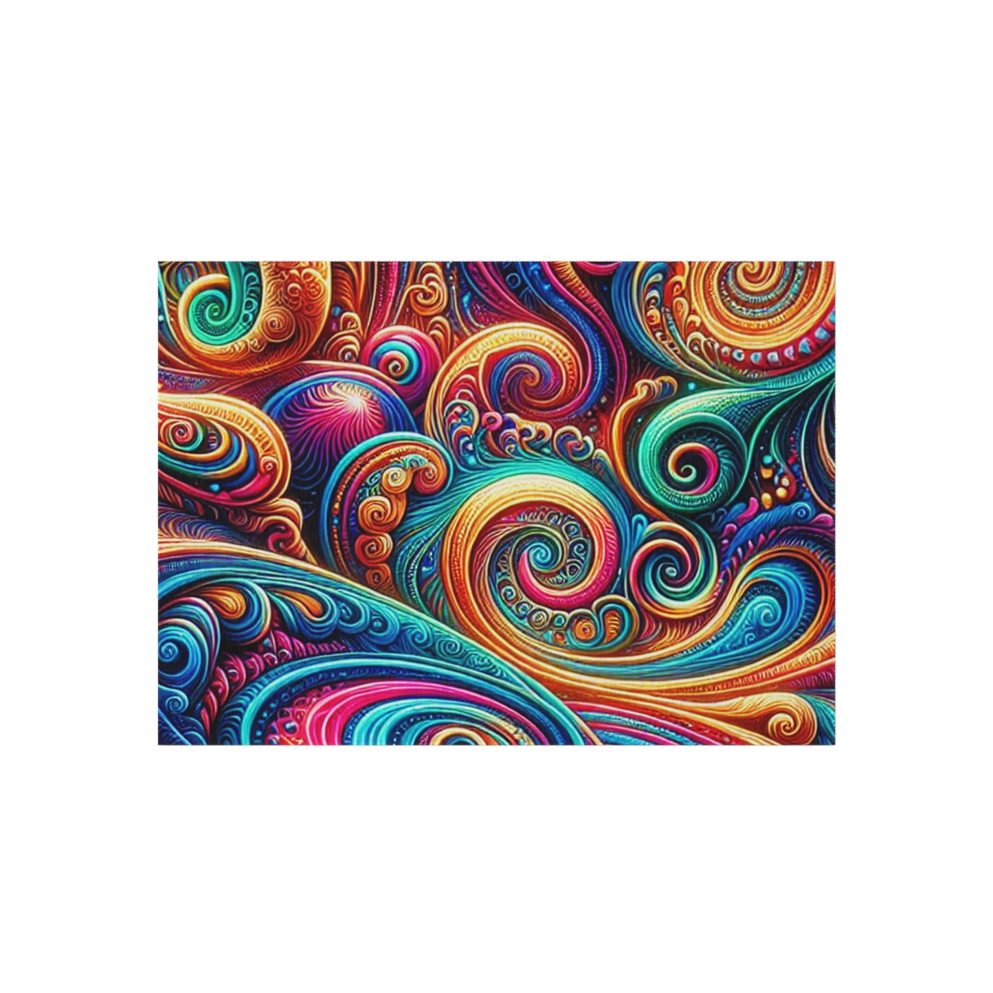 Vibrancy of the Cosmos. Infinity Patterns Outdoor Rug