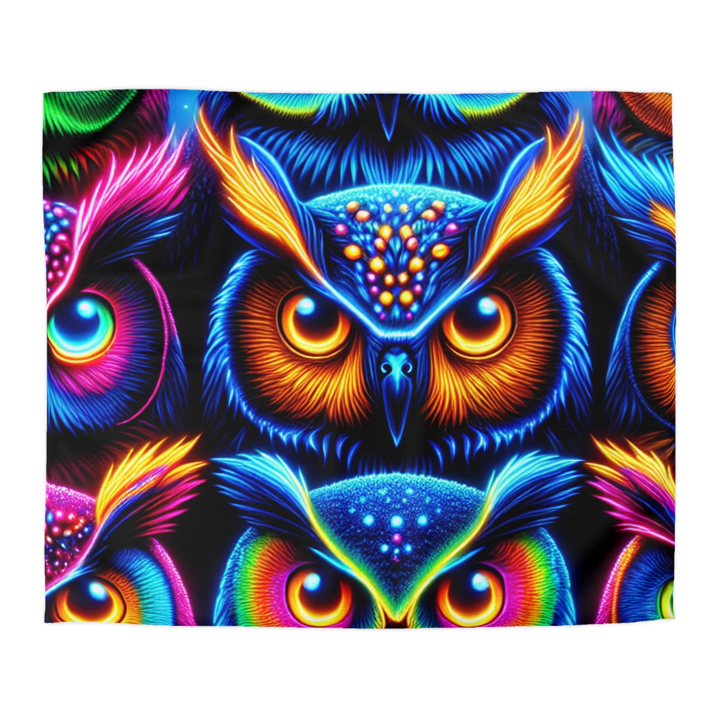 Giovanni da Cresta - NEON Owls Microfiber Duvet Cover