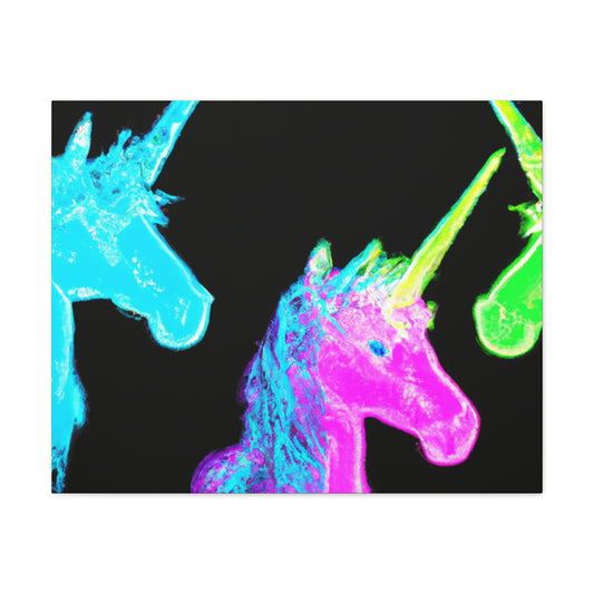 Neon Unicorn Blizzard NEON Unicorns Art Canvas