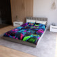 Giovanni Veronese - NEON Owls Microfiber Duvet Cover