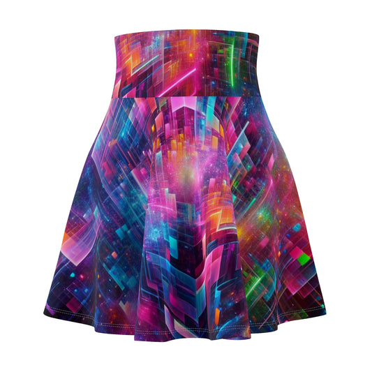 Elena da Vinci - Trippy Infity Patterns Woman's Skater Skirt
