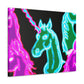 'Unicorns of the Electric Rainbow' NEON Unicorns Art Canvas