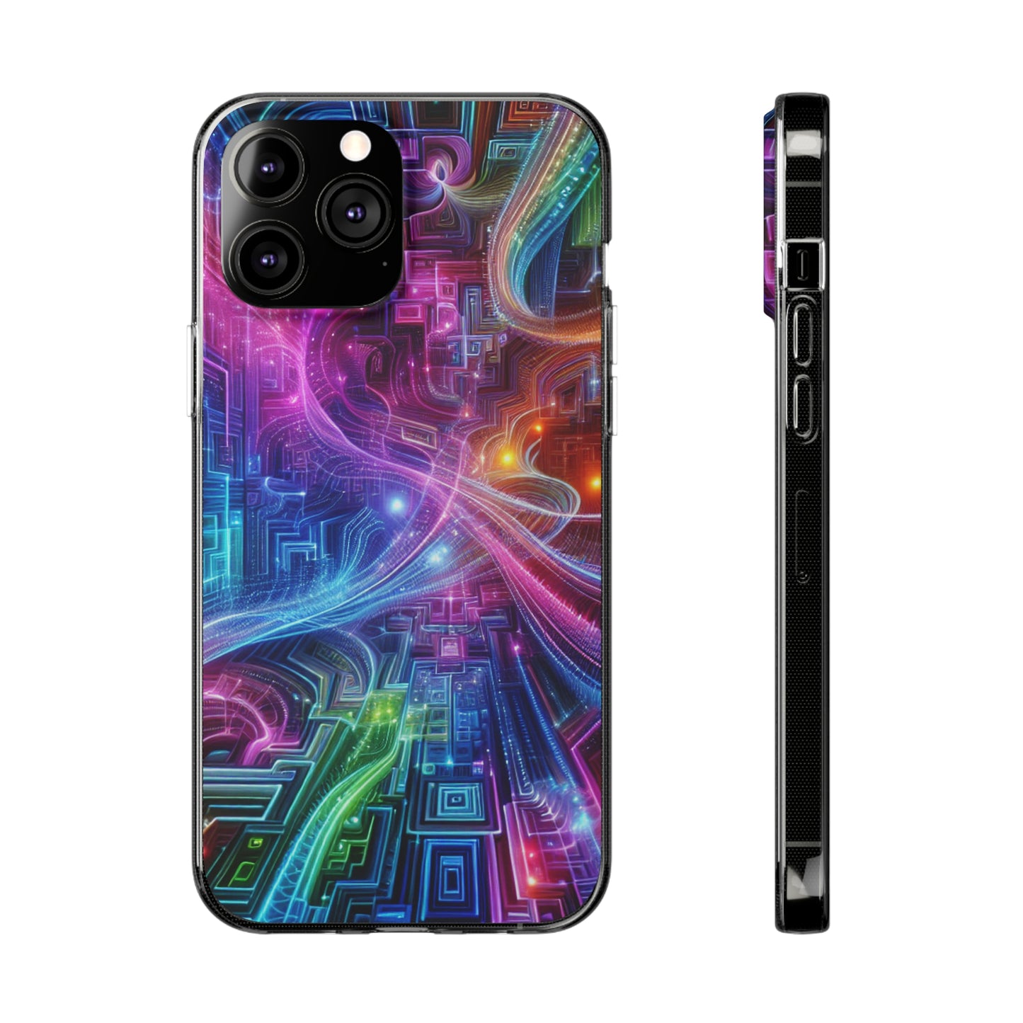 "Infinite Bright Vibes" Infinity Patterns Art Polycarbonate Phone Case
