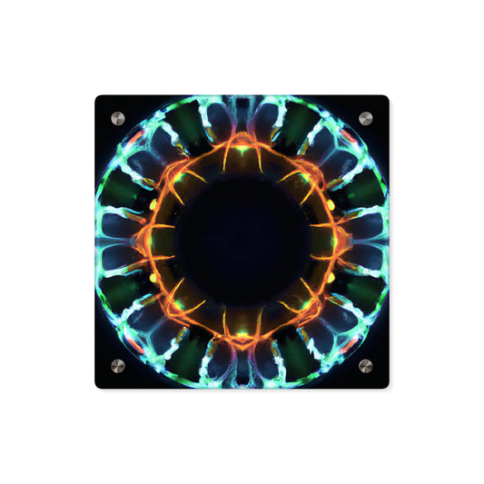 Interstellar Reverie. Trippy Infinity Patterns Acrylic Art Panel