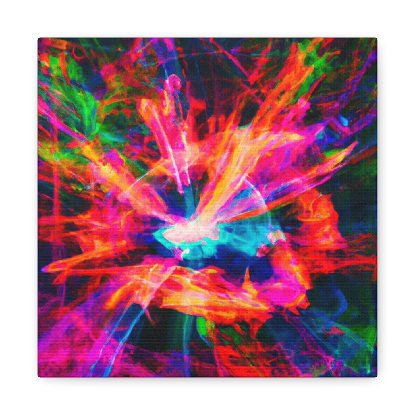 Psychedelic Vortex Spectrums. Trippy Infinity Patterns Art Canvas