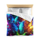 Giovanni da San Gimignano - NEON Butterflies Microfiber Duvet Cover