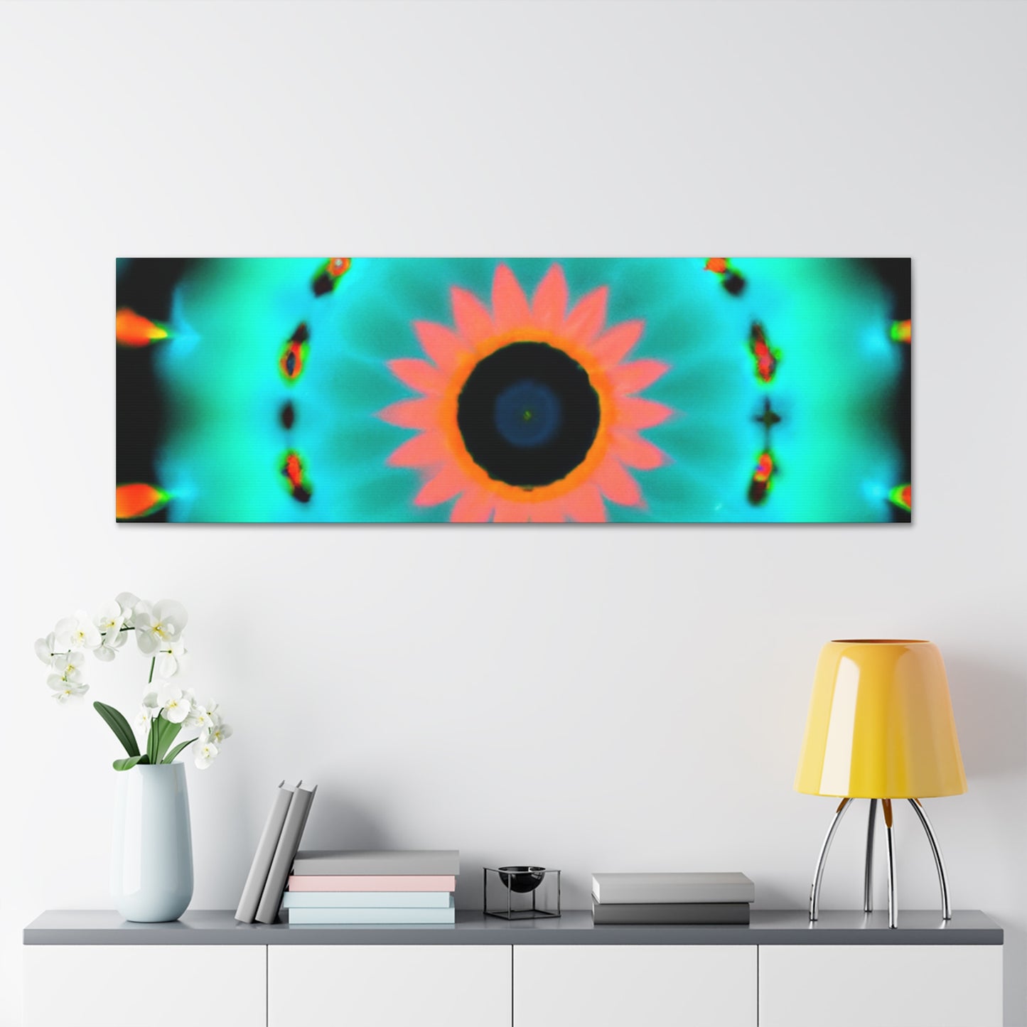 Cosmic Chroma Maze. Trippy Infinity Patterns Art Canvas
